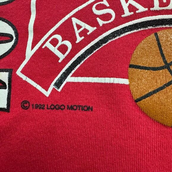Vintage Louisville Cardinals Basketball Mens L MADE IN USA Sweatshirt 1992 NCAA - Picture 4 of 10